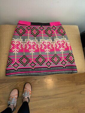 Womens Milly Skirt, 4, Cool, Anthropologie, Pink